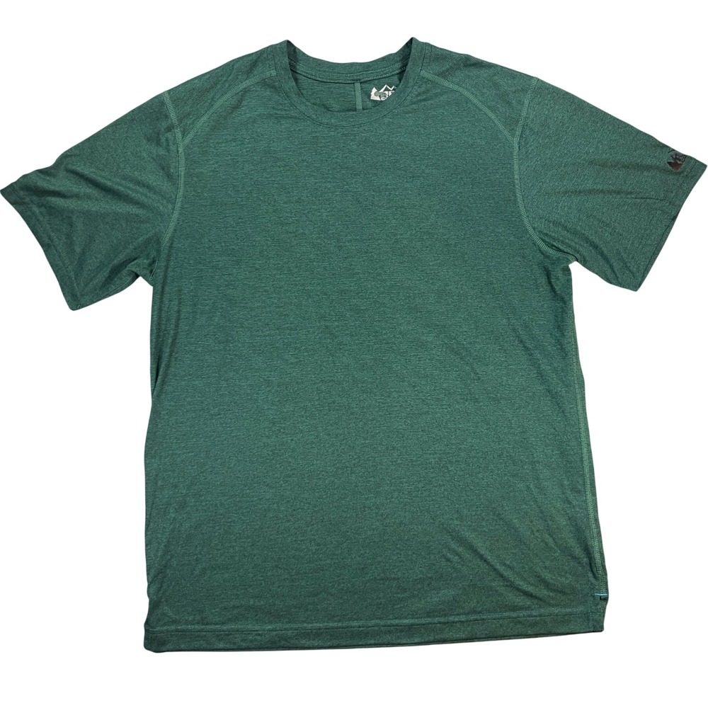 REI‎ Co-op Balance Crew Performance Short Sleeve Shirt Mens Medium Heather Green